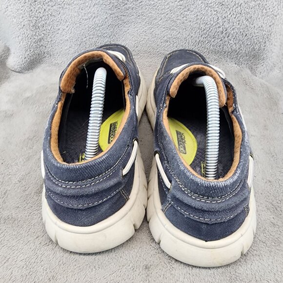 Skechers Shoes Mens Size 9.5 Blue Canvas Moreway Barco Slip On Loafers *Read* main image 4